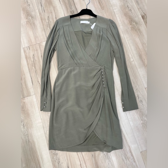 Jonathan Simkhai Olive Green Wrap Dress